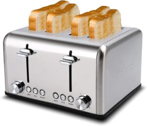 4 Slice, CUSIMAX Stainless Steel Toaster