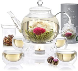 Teabloom Tea Set with Glass Teapot