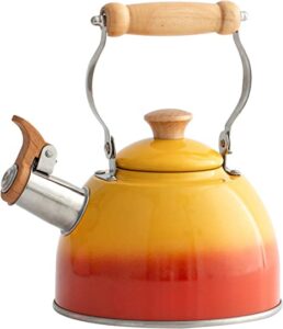 fun orange kettle for a trendy kitchen