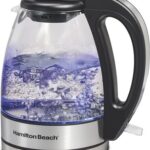 stylish hamilton beach electric kettle with blue LED light