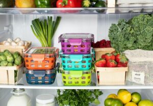 Loads of storage space inside a kitchenaid fridge