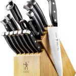 15 piece knife set stainless steel wooden block