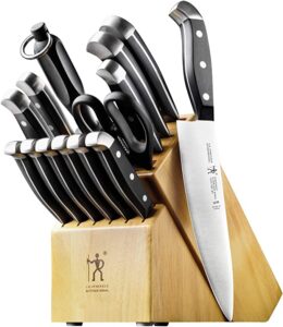 15 piece knife set stainless steel wooden block