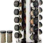 20 jar spice rack glass rotating