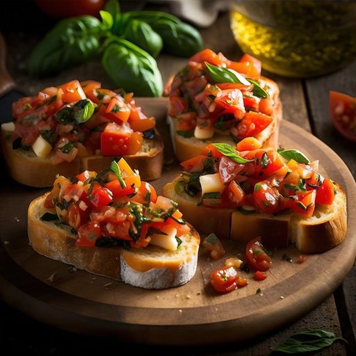 bruschetta with toppings