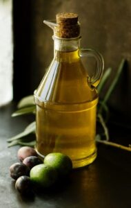 oil in a glass jar