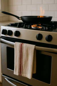 fire hazard to avoid when cooking with grandkids
