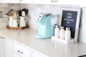 A neat tea or coffee station ideal for seniors