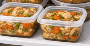 one pot meal stored for reheating