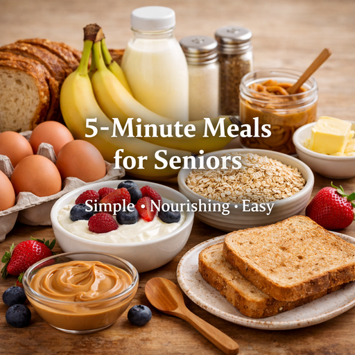 five-minutes meals for seniors - quick and easy to make