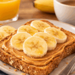 peanut butter and banana toast - a great breakfast for seniors