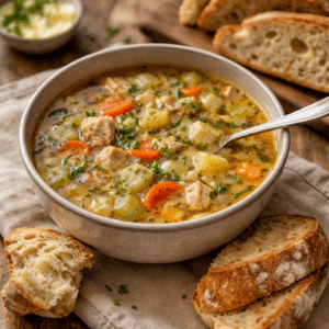 soup with bread