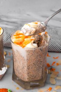 Carrot Cake Chia Pudding with Cottage Cheese