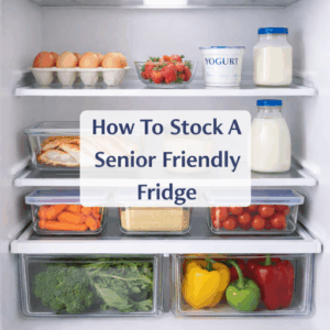 how to stock a senior friendly fridge