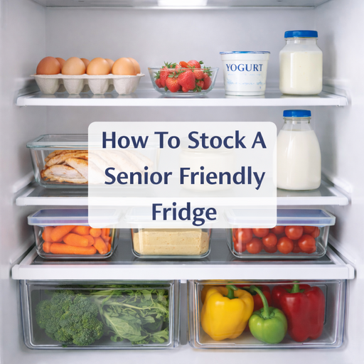 how to stock a senior friendly fridge