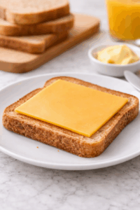 easy toast with a slice of cheese