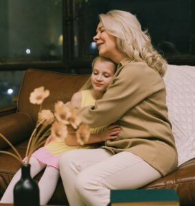 enjoying a visit with grandchildren