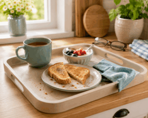 simple tray for easy cleanup